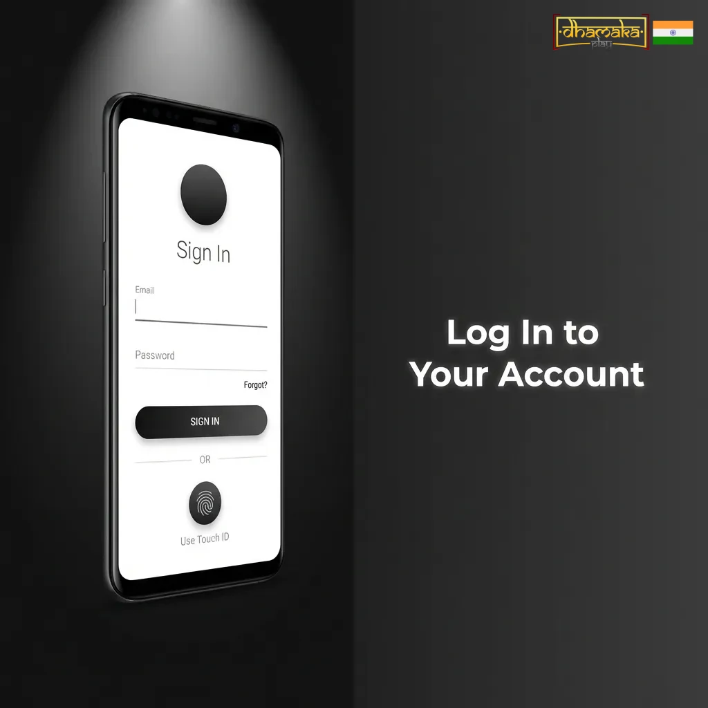 Login screen showing steps to access betting account: enter credentials, click sign in, use quick login options.