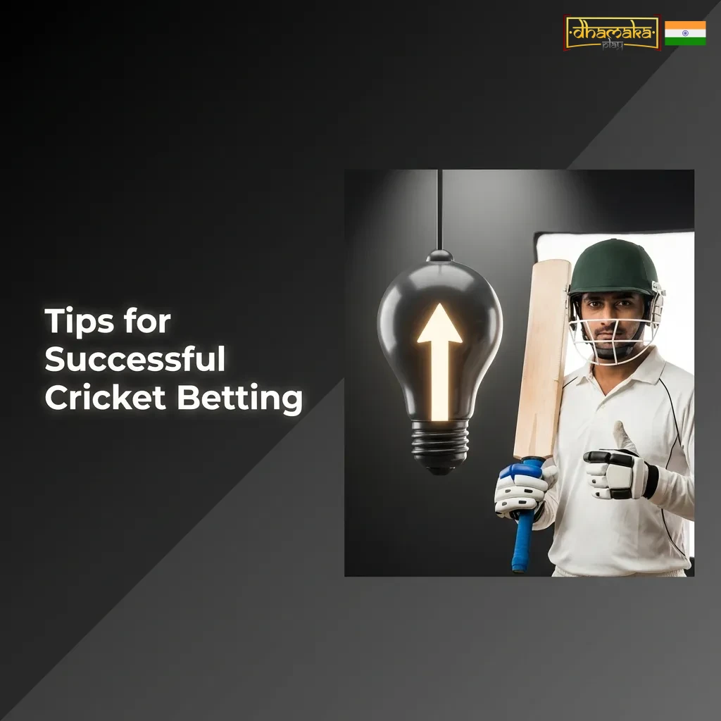 Cricket betting tips infographic showing team analysis, weather conditions, bankroll management, and betting tools