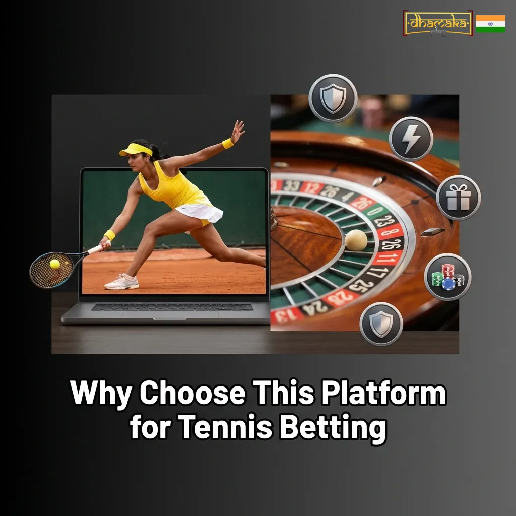 Tennis betting platform showing live odds, tournament coverage, mobile interface, and Indian payment options