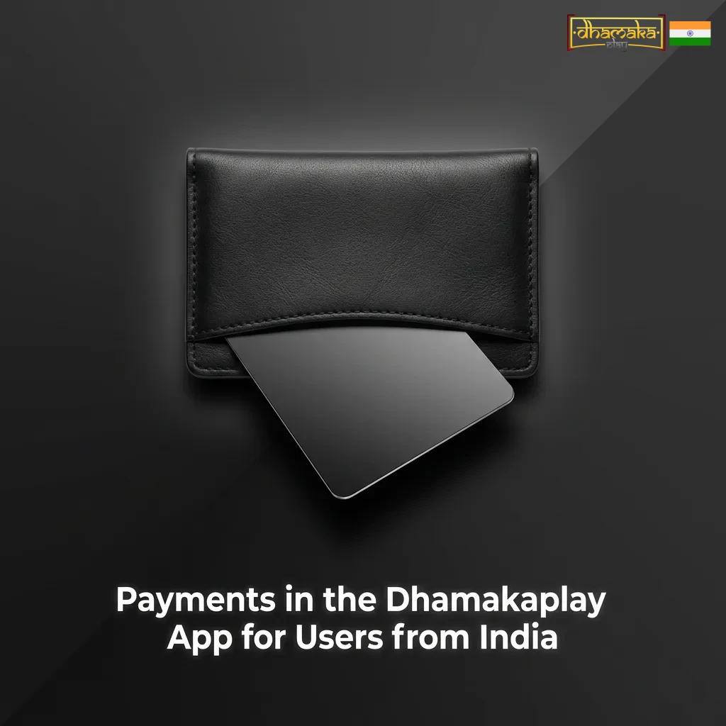 Dhamakaplay app payment methods for Indian users including UPI, bank transfer, e-wallets, and credit cards interface