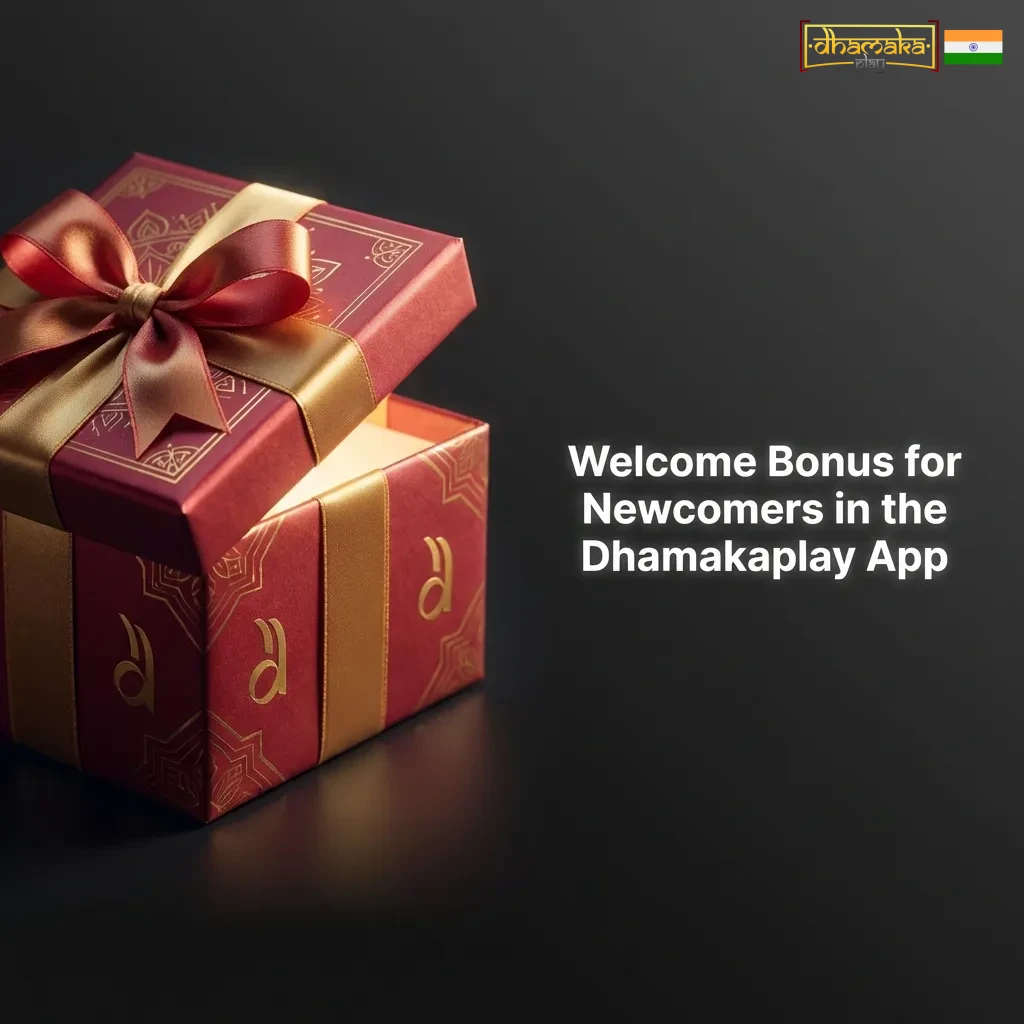 Dhamakaplay app welcome bonus offers: 50%, 75%, and 100% match bonuses up to ₹5,000 on first three deposits for new users.