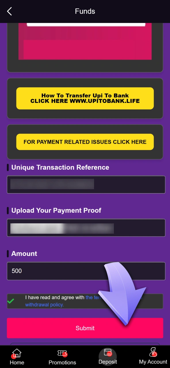 Confirm your payment details to fund your Dhamakaplay account.
