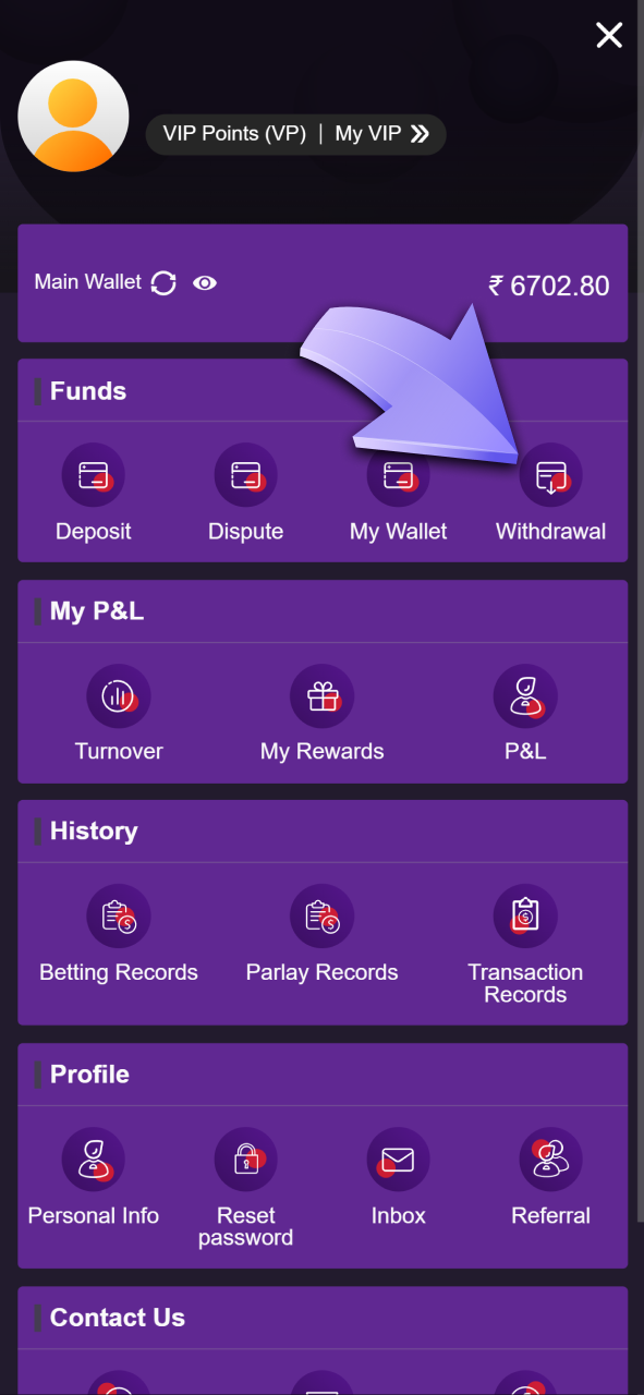 Log in to process your secure withdrawal at Dhamakaplay.