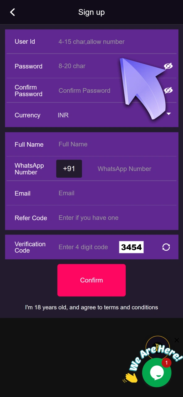 Provide your details to complete the Dhamakaplay registration.